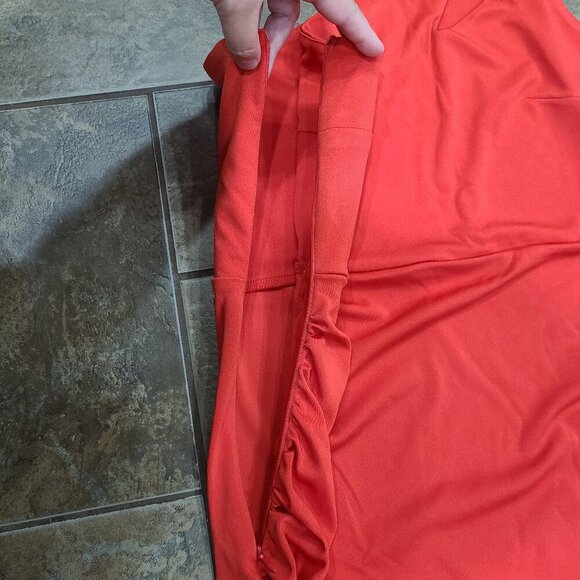 💎2/$18💎 NWT red cocktail party outing dress side zipper, one shoulder - Picture 5 of 5